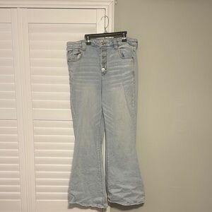 American Eagle light blue flare jeans